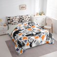 thumbnail image 2 of Catabedysis Camo Camping 7-Piece Twin Bedding,Wildlife Camper Pattern Bedding Comforter Set For Boys,Orange Grey,Light Gray Reversible, 2 of 7