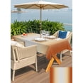 thumbnail image 5 of Outdoor Tablecloth with Umbrella Hole for Patio/Picnic/Party/Camping, Burnt Orange Ombre Waterproof Table Cloth Rectangle Table Cover Washable, Modern Grey Gradient Farmhouse Art (52"x 70"), 5 of 8