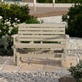 thumbnail image 2 of Wildridge Classic Glider, Weathered Wood - Outdoor Weather Resistant Recycled HDPE Glider for Porch, Patio, Deck, 2 of 4