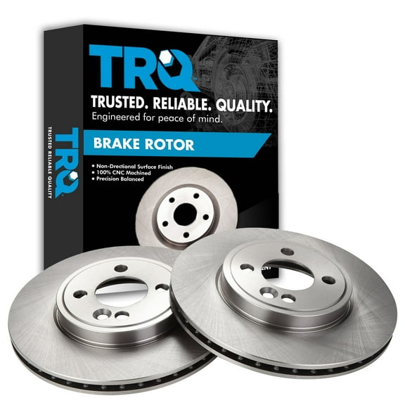 TRQ Front Brake Rotors Set Vented Fits Select 2007-2015 Mini Cooper