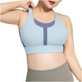 thumbnail image 3 of LLYWEY Womens Wireless Bras Comfortable Discounts Push up Bras Women No Underwire Ladies Lace Bra Style-919 Women Soft Cup Bra Feature Adult Female T-Shirt Sports Bras Blue 40B, 3 of 4