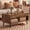 Rustic Brown, variant on LEDREM Gas-Assisted Rising Coffee Table, Convertible Desktop for Dining or Work, Hidden Under-Top Storage & Lower Tier, Charcoal Gray