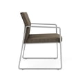 thumbnail image 4 of Fauteuil d'Appoint Surdimensionné pour Réception et Salle d'Attente Gansett / Acier Argenté / Brun, 4 of 5