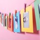 thumbnail image 3 of Decoración de pared creativa con mini clips de madera y cuerda de cáñamo, marcos de fotos de cartón adecuados para colgar fotos de papel Kraft creativo de bricolaje, 3 of 7