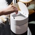 thumbnail image 4 of Naiovety Bote de basura de fácil operación con capacidad de 2L - Aspecto ordenado para escritorio Baño Dormitorio Cocina Almacenamiento y organización del hogar Blanco emergente, 4 of 6
