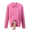 thumbnail image 1 of Yuyuzo Hauts de Pyjama pour Femmes Doublés en Molleton Col Roulé Couche de Base sous-Vêtements Thermiques en Molleton, 1 of 5