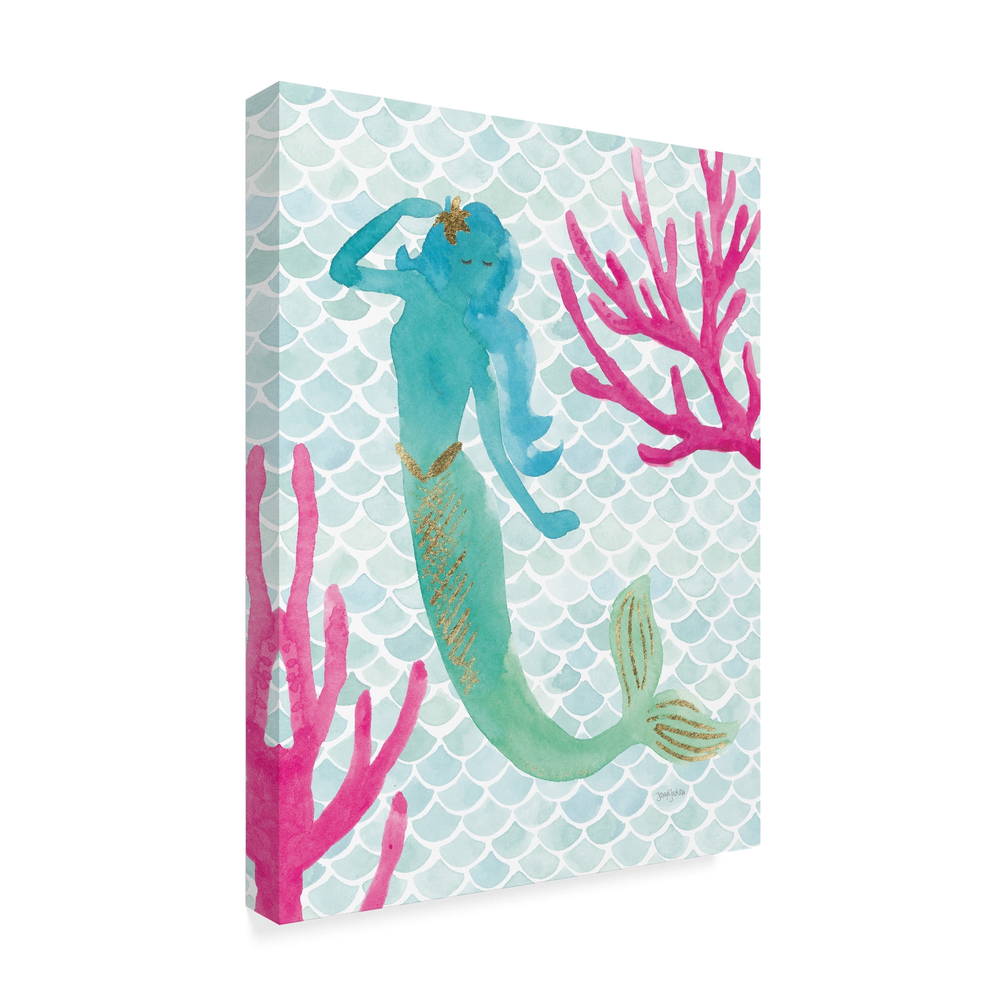 Trademark Fine Art 'Mermaid Friends II' Canvas Art by Jenaya Jackson