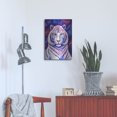 thumbnail image 4 of Luxe Metal Art 'Among the Stars-Cosmic White Tiger' by Rebecca Wang Art, Acrylic Glass Wall Art, 16"x24", 4 of 9