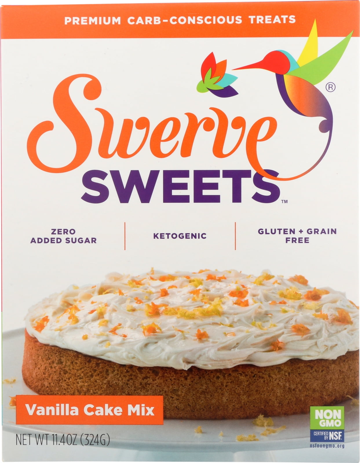 Swerve Sweets Gluten + Grain Free Vanilla Cake Mix, 11.4 oz Box