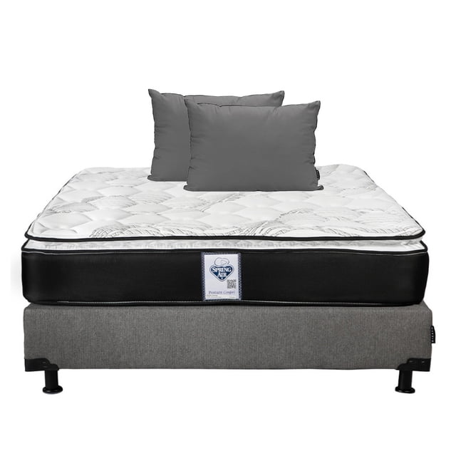 Colchón Premier Spring Air + Box + Almohadas 2 Pack