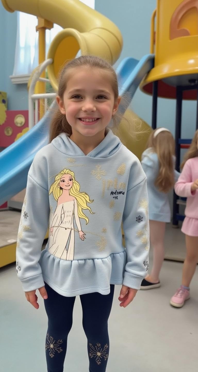 Disney Frozen Girls Hoodie Sweatshirt and Legging Pants Set for Toddler and Little Kids Elsa Anna