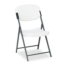 Iceberg Rough n Ready Commercial Folding Chair, Platinum Seat, Platinum Back, Black Base