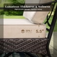 thumbnail image 2 of 7-Seat Outdoor Patio Furniture Set with 56" Fire Pit Table, Outdoor Patio Conversation Set with Fire Table, Fire Pit Set with Swivel Chairs, Beige, 2 of 13