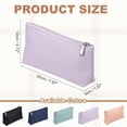 thumbnail image 2 of Uxcell Period Bag for Women Girls, 7.9 X 4.7" Small Essential First Period Bag with Zippers PU Leather Sanitary Towel Storage Pouch Portable Pads for Home Travel Daily Use, Purple, 2 of 7