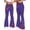 Purple, variant on Teylalorva Women's Wide Leg Yoga Pants, Summer Spring Resilient Fabric Loose Comfort Pants Pink M