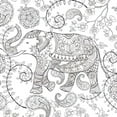 thumbnail image 2 of Daphne, Brissonnet 15x15 Gold Ornate Wood Framed with Double Matting Museum Art Print Titled - Color My World Elephant II Square, 2 of 4