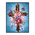 thumbnail image 3 of Cuadros Decorativos Cruz flor DIY completo bordado conjunto lienzo algodón hilo pintura costura Ehuebsd Nuevos Originales, 3 of 9