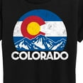thumbnail image 3 of Instant Message - Retro Colorado Flag Mountains - Vacation Destination - Women's Short Sleeve Graphic T-Shirt, 3 of 6
