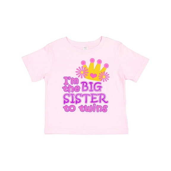 Inktastic I'm the Big Sister to Twins. Girls Toddler T-Shirt