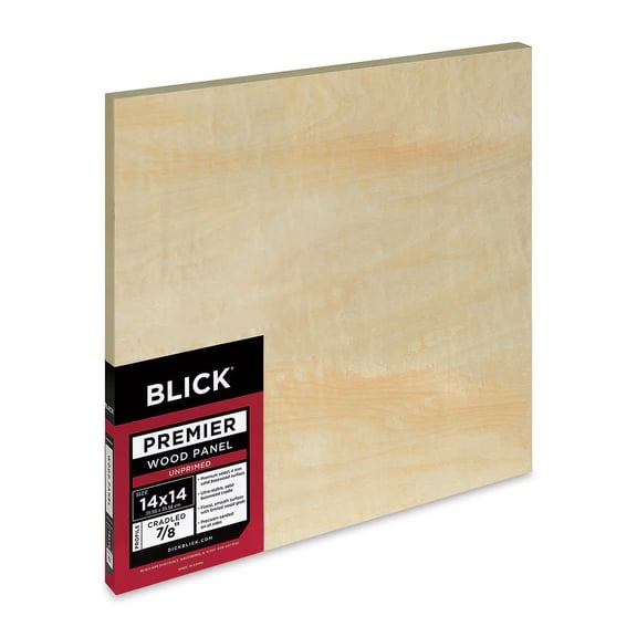 Blick Premier Wood Panel - 14" x 14", 7/8" Traditional Profile, Cradled