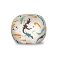 thumbnail image 1 of Crocodile Storage Toy Bag Chair, Hand Drawn Doodle Style Pattern of Jungle Creatures Dots or Dashes, Stuffed Animal Organizer Washable Bag, Large Size, Pale Eggshell Multicolor, by Ambesonne, 1 of 3