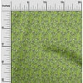 thumbnail image 1 of oneOone Cotton Poplin Light Green Fabric Leaves & Flower Floral Crafts Projects Decor Fabric Printed By The Yards 56 Inches Wide, 1 of 1