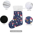 thumbnail image 3 of Coolnut Red Mushrooms Vegetables Christmas Stockings Christmas Presonalized Large Stocking Sock, Set of 1 Xmas Party Winter Decor Candy Bag Family Holiday Gift, 17.7 Inch, 3 of 7