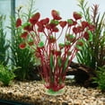 thumbnail image 6 of Deago 2 Pcs 15.7 Inch Large Aquarium Plants Artificial Plastic Fish Tank Plants Decoration Ornament for Fish, Red, 6 of 8