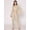 Beige, variant on HERE&NOW Women's Solid Co-Ord Set Dress Long Bell Sleeves Summer Top And Bottom Casual Summer Wear Top Lower Set