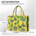 thumbnail image 3 of Large Capacity Tote Bag,Green Lime Slices Yellow Pattern Handbag Fashion Luxury Tote Bag,15.7"x13"x 5.1" Inches,Laptop Compatible, 3 of 6