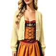 thumbnail image 5 of Bibifish Womens Cable Knit Cardigan Sweaters Long Sleeve V Neck Cropped Button Front Cardigans, 5 of 6
