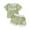 A107-Green, variant on XZNPDUCQ 2Pcs Baby Girls Outfits 3 6 12 18 24 Months 3 Years Short Sleeve Tree/Gesture Print T-Shirt   Elastic Shorts Set For 6 12 18 24 Months 2T 3T 4T 5T Dailywear Green，3-4 Years