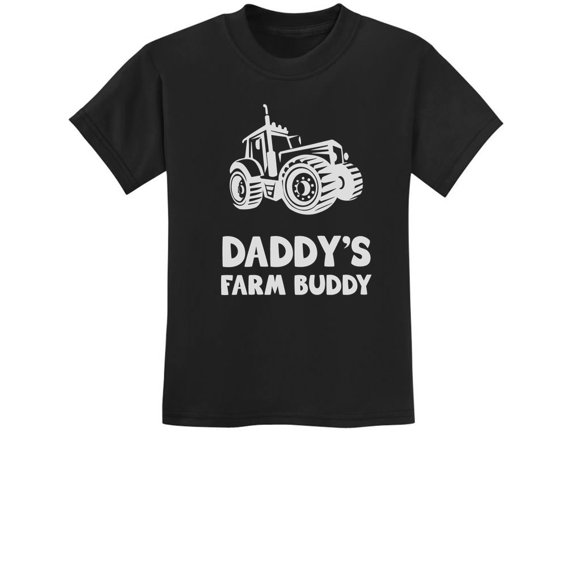 Tstars Boys Gifts for Dad Father's Day Shirts Daddys Farm Buddy Gift for Farmers Children Funny Humor Best Gift for Dad Cool Kids T Shirt