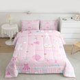 thumbnail image 2 of Feelyou Girl Cheerleading Full Size Comforter Sets, Kawaii Cartoon Bedding Sets, 3pcs, 2 of 8