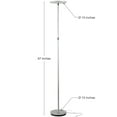 thumbnail image 2 of Brightech Lampe de Sol à Capteur Tactile Debout avec Torchière LED Flux Ciel, Argent, 2 of 13