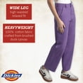 thumbnail image 2 of Dickies Womens Duck Canvas Pants - High Waisted Wide Leg Cotton Brushed Casual Work Pants for Women, 2 of 7
