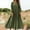 Army Green, variant on Long Dresses For Women Sevevn Women's Linen Maxi Dress V Neck 3/4 Sleeve Flowy Swing Dress for Summer Beach White S