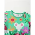 thumbnail image 5 of WIBACKER 2-7T Toddler Girl Boho Holiday Casual Dress Short Sleeve Summer Dresses for Kids - Green Mouse, 5 of 7