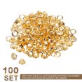 thumbnail image 3 of Uxcell 100Set Ojales de 4mm 1/6 Pulgada Kit de Ojales de Latón con Arandelas para Tela, Cortinas, Lonas, Cinturones de Cuero, Zapatos, Bolsas DIY, Dorado, 3 of 7