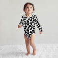 thumbnail image 4 of Xecao Cow Print Black White Print Baby unisex-baby Cotton Long-sleeve Bodysuits-2 Years, 4 of 6