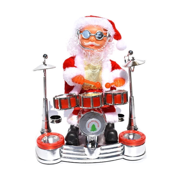 Niños Eléctrico Santa Claus Tocando Piano Música Muñecas Saxofón Juguetes Tocando Guitarra Juguetes Tambor Juguetes Disfraces De Navidad Decoraciones