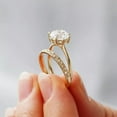 thumbnail image 4 of Om Jewels 1.50Ct Princess Cut Wedding Ring Band Cubic Zirconia 14K Yellow Gold Plated Silver, 4 of 4
