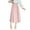 Pink, variant on Sngxgn Womens Basic Soft Stretch Mid Midi Knee Length Flare Flowy Skirts(Pink,One Size)