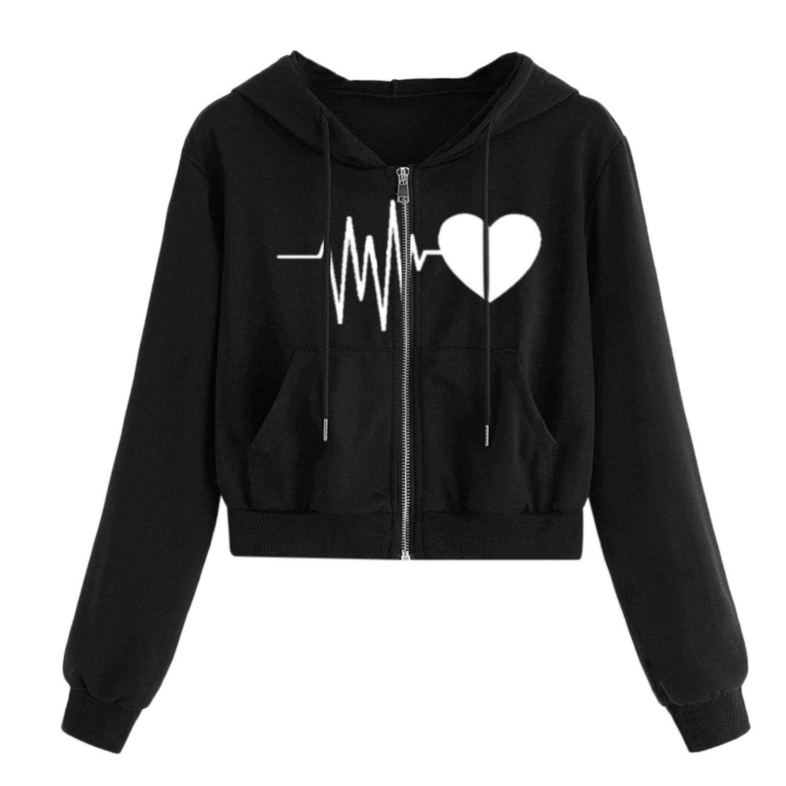 Zip up crop top jacket hot sale