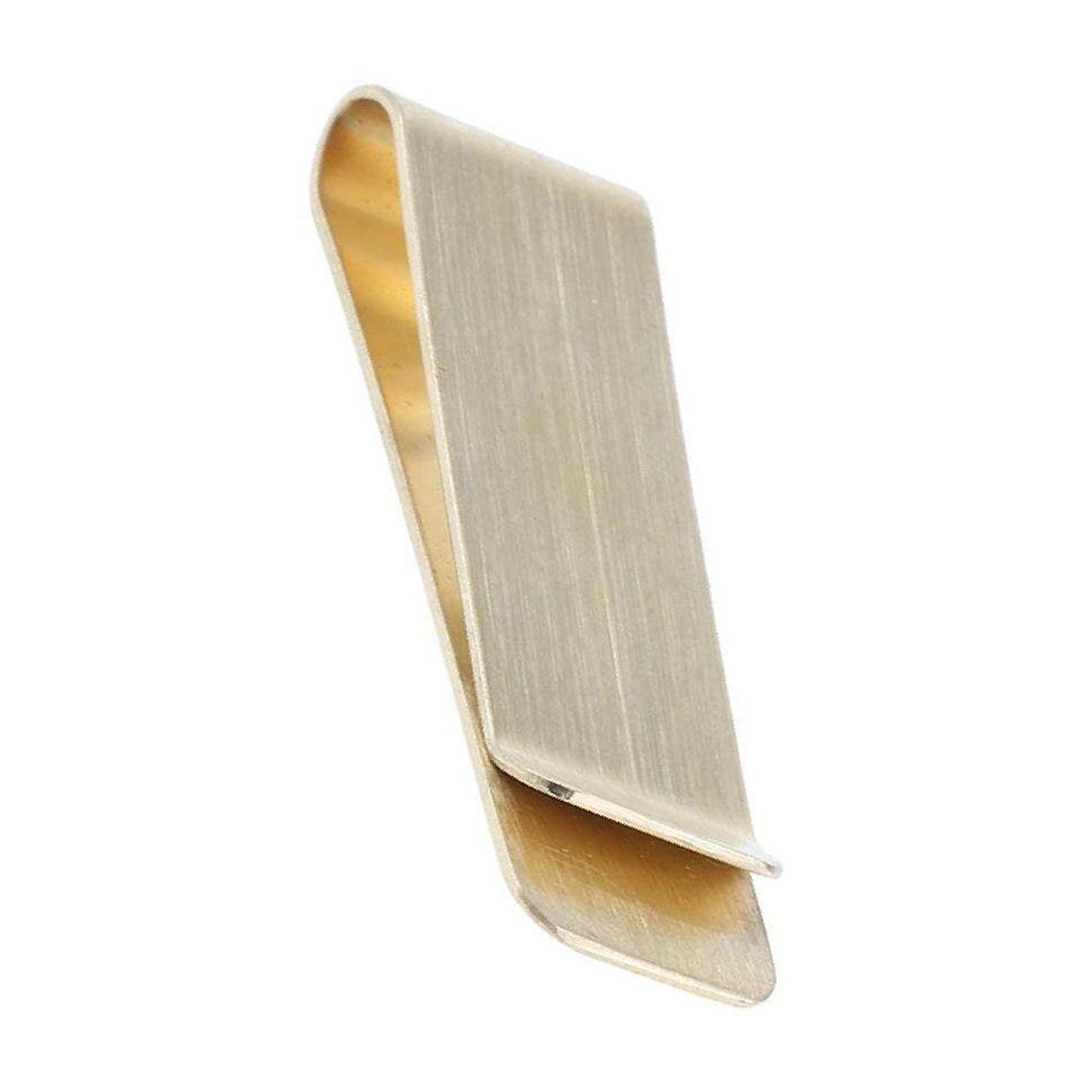 Gold Brass Mens Fashion Money Clip Purse Wallet Credit Card Holder - Main Image