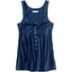 thumbnail image 1 of Aeropostale - Camiseta sin mangas con encaje para mujer, color azul, pequeño, 1 of 1