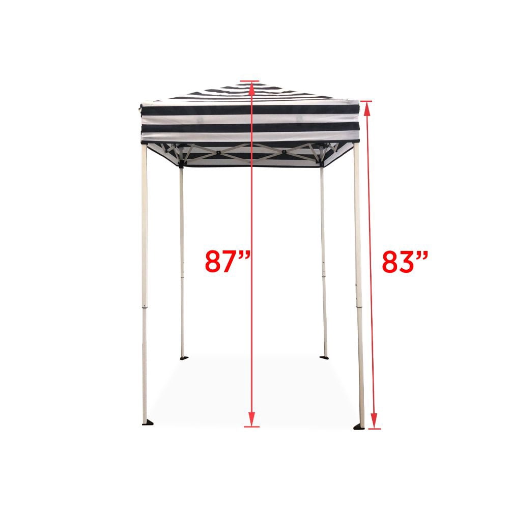 Impact Canopy 4 x 4 Portable Changing Room Tent, Privacy Cabana, Black and White