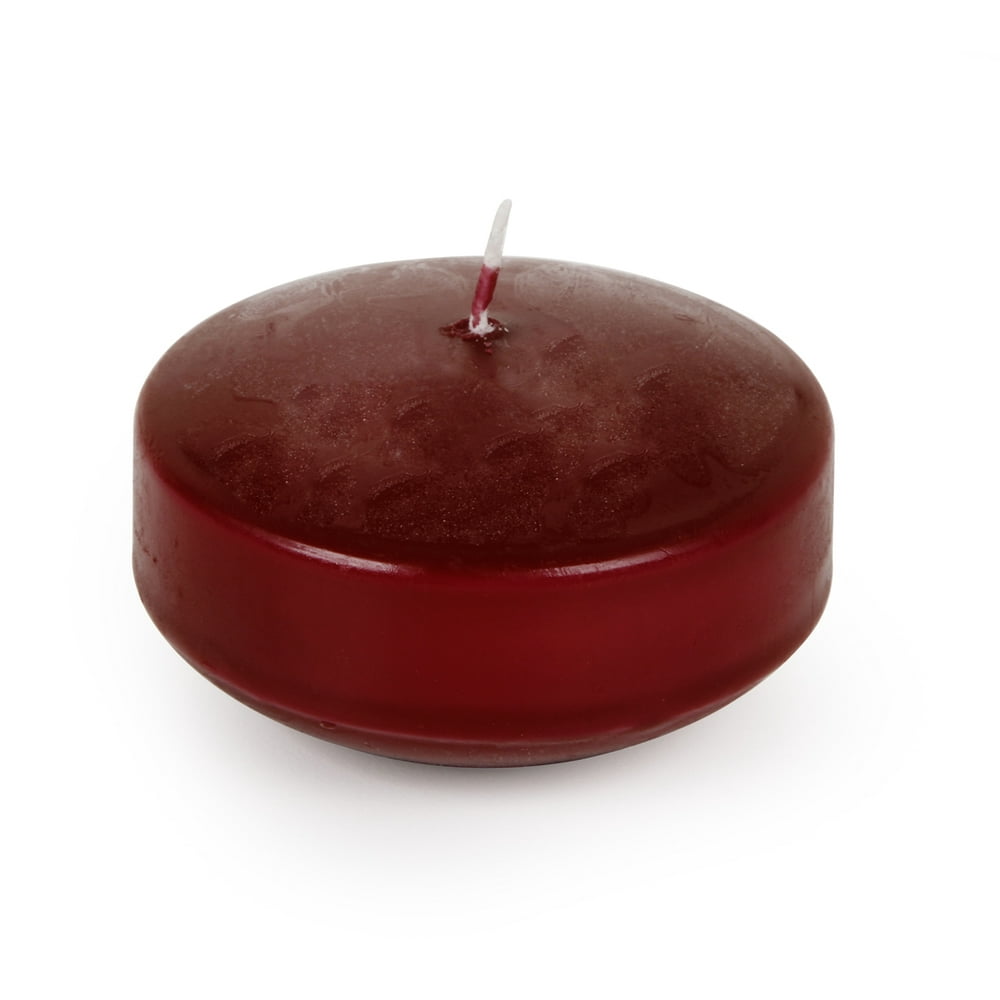 Darice Floating Candles Disk Dark Red Unscented