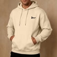 thumbnail image 6 of TKKCS Mens Pullover Hoodie with Kangaroo Pocket- Loose Fit Casual Drawstring Long Sleeve Soft Hooded Sweatshirt Khaki Size 2XL, 6 of 7