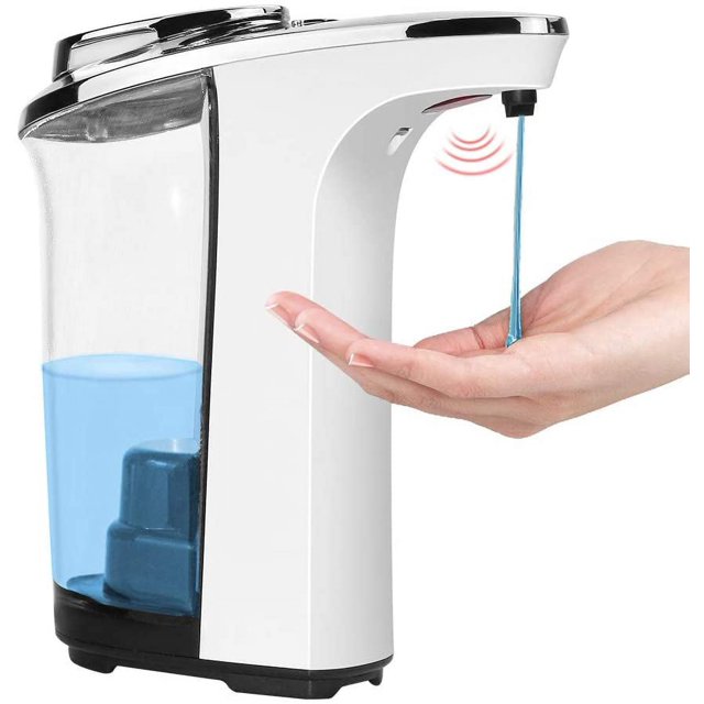Dispensador Automático de Jabón Dispensador de Gel Hidroalcohólico Sensor Infrarrojo Sin Contacto Capacidad 500ML Herramienta Práctica Higiénica para Oficina Hotel Escuela Hospital Familiar (Gel Plateado) Sailing Electrónica